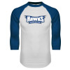 Thumbnail image for  White/Royal Raglan Baseball T Shirt