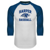 Thumbnail image for  White/Royal Raglan Baseball T Shirt