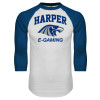 Thumbnail image for  White/Royal Raglan Baseball T Shirt