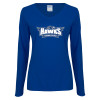 Thumbnail image for  Womens Royal Long Sleeve V Neck Tee 