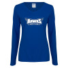 Thumbnail image for  Womens Royal Long Sleeve V Neck Tee 