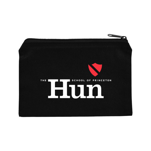  8oz. Black Cotton Travel Pouch - Hun Heart Shield Princeton
