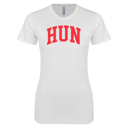 Hun School Next Level Womens White Boyfriend T