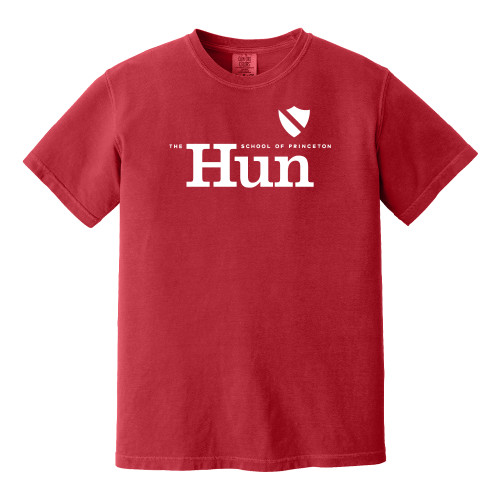  Comfort Colors Red T Shirt - Hun Heart Shield Princeton
