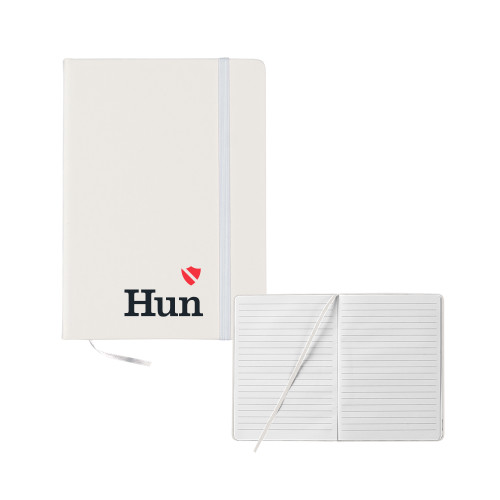 Hun School 5x7 White Hard Cover Journal