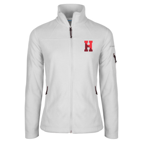 Hun School Columbia Womens Full Zip White Fleece Jack