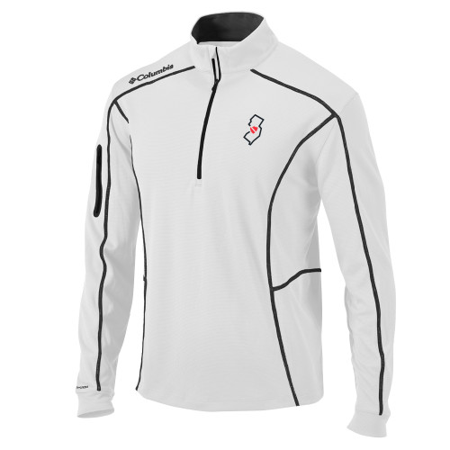  Columbia White Omni Wick Shotgun 1/4 Zip - New Jersey