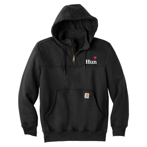  Carhartt Black Rain Defender Paxton Hooded Zip Sweatshirt - Hun Heart Shield