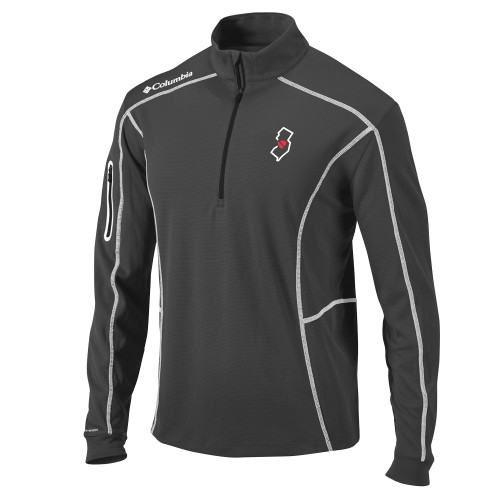  Columbia Charcoal Omni Wick Shotgun 1/4 Zip - New Jersey