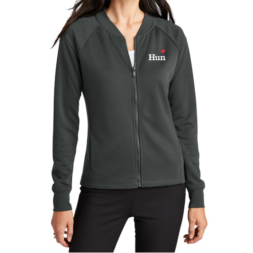  Mercer+Mettle Womens Anchor Grey Full Zip Jacket - Hun Heart Shield