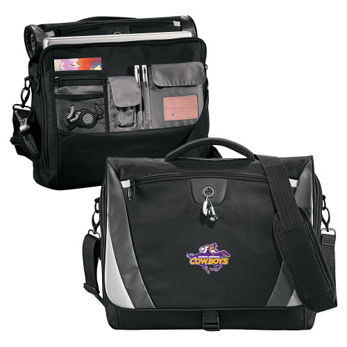  Black/Grey Slope Computer Messenger Bag - Primary Logo