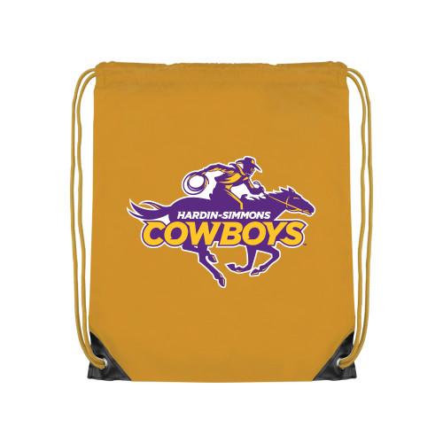  Gold Drawstring Backpack - Primary Logo