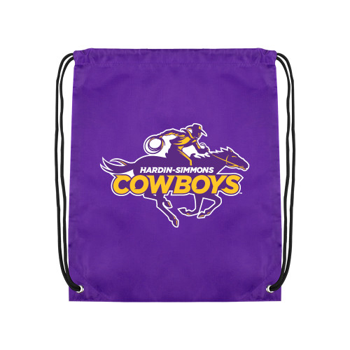  Purple Drawstring Backpack - Primary Logo