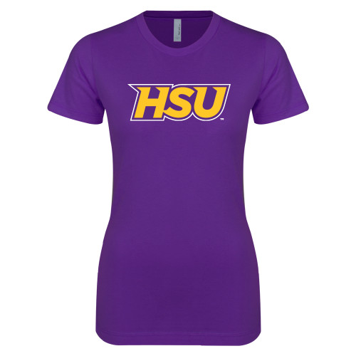  Next Level Womens Purple Boyfriend Tee - HSU