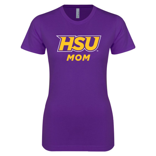  Next Level Womens Purple Boyfriend Tee - Mom