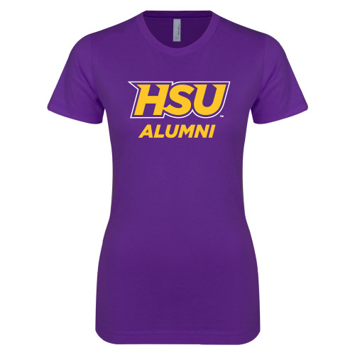  Next Level Womens Purple Boyfriend Tee - Alumni