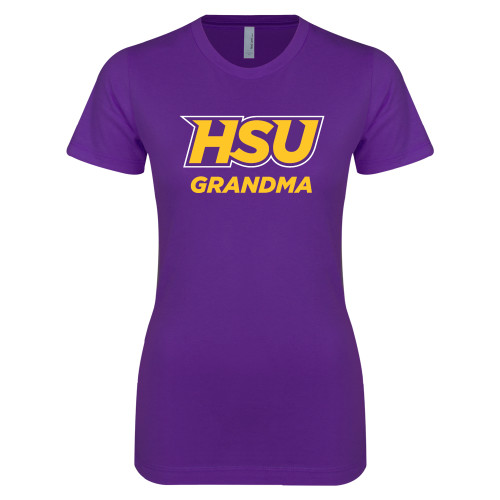  Next Level Womens Purple Boyfriend Tee - Grandma