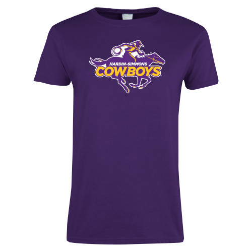  Womens Purple Short Sleeve Tee - Primary Logo