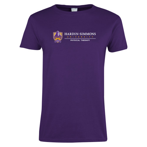  Womens Purple Short Sleeve Tee - Physical Therapy Horizontal
