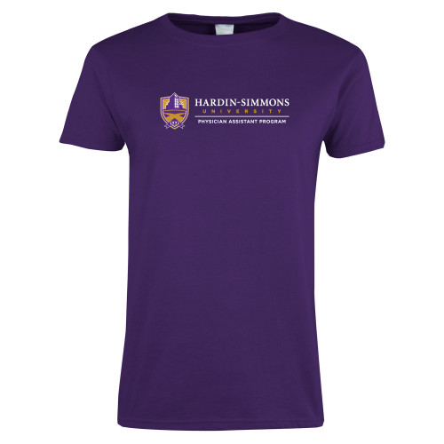  Womens Purple Short Sleeve Tee - Physician Assistant Horizontal