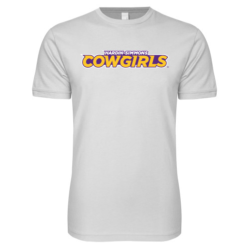  Next Level White SoftStyle T Shirt - Hardin-Simmons Cowgirls