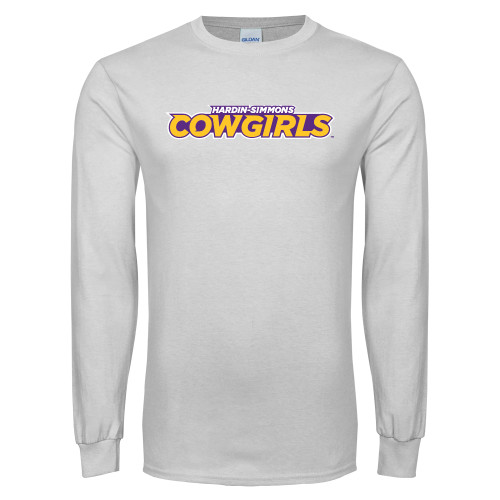  White Long Sleeve T Shirt - Hardin-Simmons Cowgirls