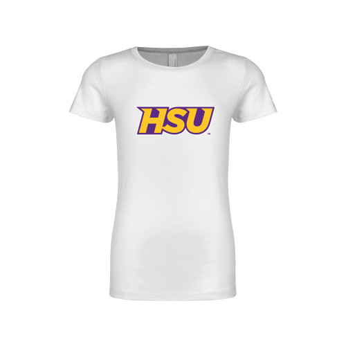  Next Level Girls White Fashion Fit T Shirt - HSU