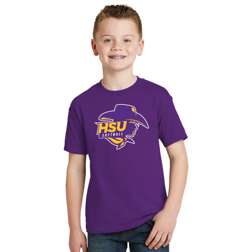  Youth Purple T Shirt - Softball