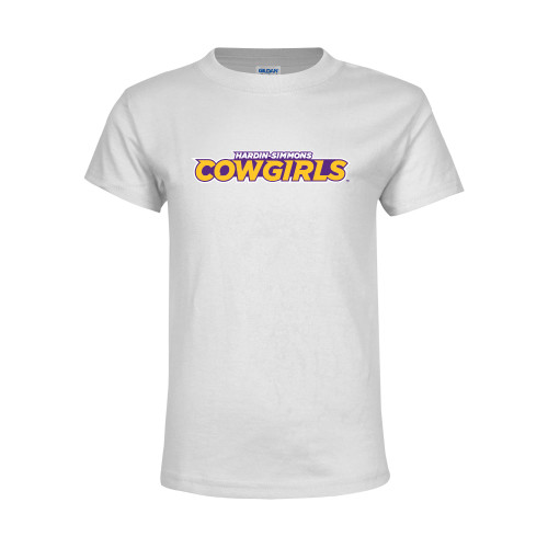  Youth White T Shirt - Hardin-Simmons Cowgirls