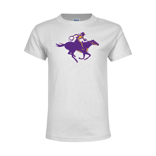  Youth White T Shirt - Cowgirl Riding