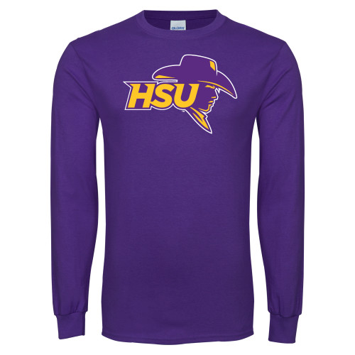  Purple Long Sleeve T Shirt - HSU Cowboy