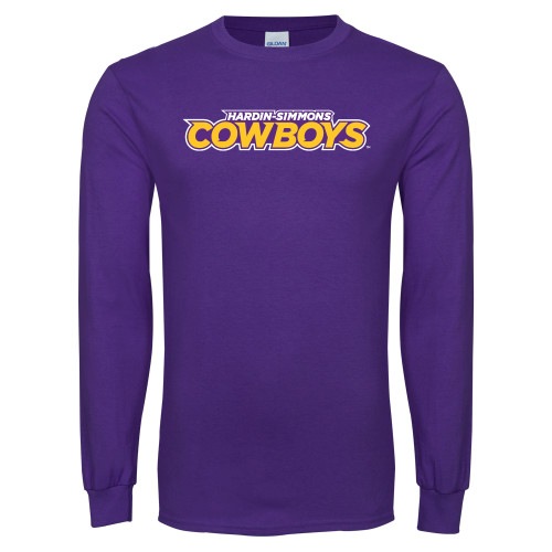  Purple Long Sleeve T Shirt - Hardin-Simmons Cowboys