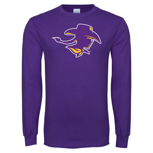  Purple Long Sleeve T Shirt - Cowgirl Head