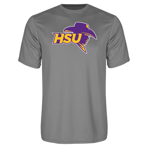  Grey Concrete Performance Tee - HSU Cowboy