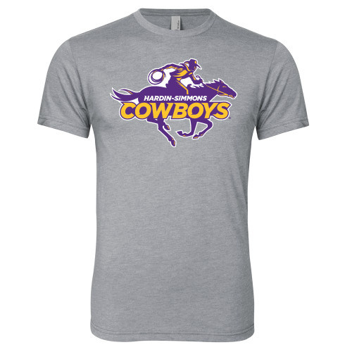  Next Level Heather Grey Triblend Tee - Primary Logo
