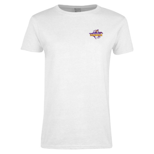  Womens White Short Sleeve Tee - Primary Logo