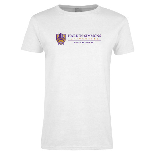  Womens White Short Sleeve Tee - Physical Therapy Horizontal