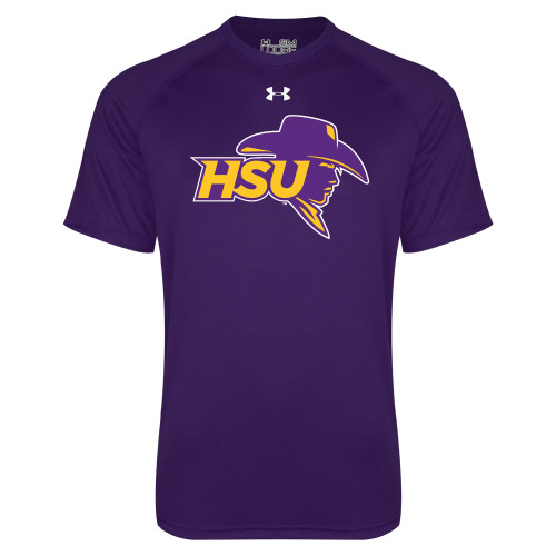  Under Armour Purple Tech Tee - HSU Cowboy