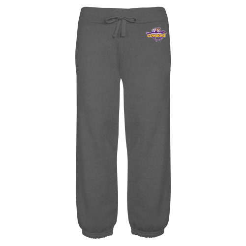  ENZA Womens Dark Heather Banded Fleece Capri - Primary Logo
