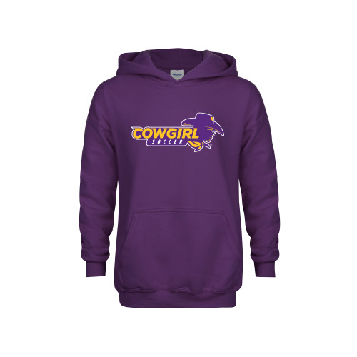  Youth Purple Fleece Hoodie - Cowgirls Soccer