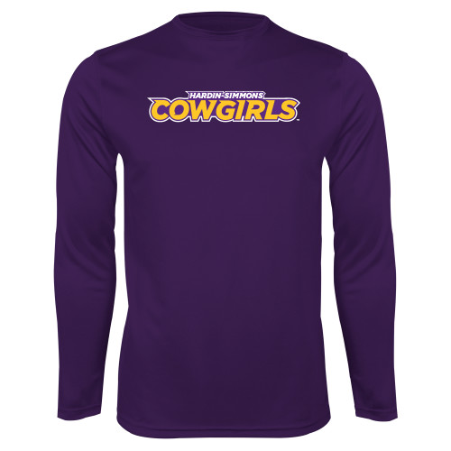  Purple Performance Long Sleeve Shirt - Hardin-Simmons Cowgirls