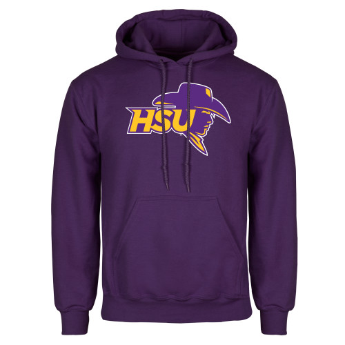  Purple Fleece Hoodie - HSU Cowboy