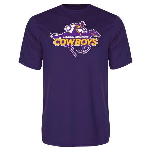  Purple Performance Tee - Primary Logo