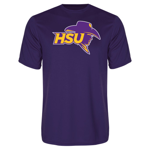  Purple Performance Tee - HSU Cowboy