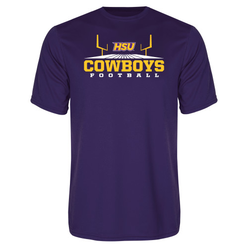  Purple Performance Tee - Cowboys Football w/ Field