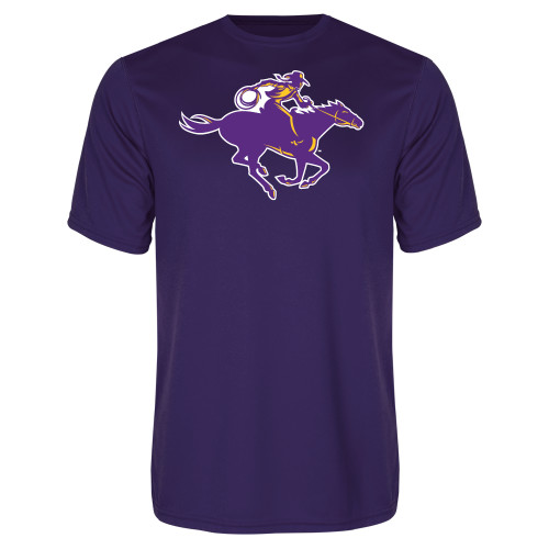  Purple Performance Tee - Cowgirl Riding