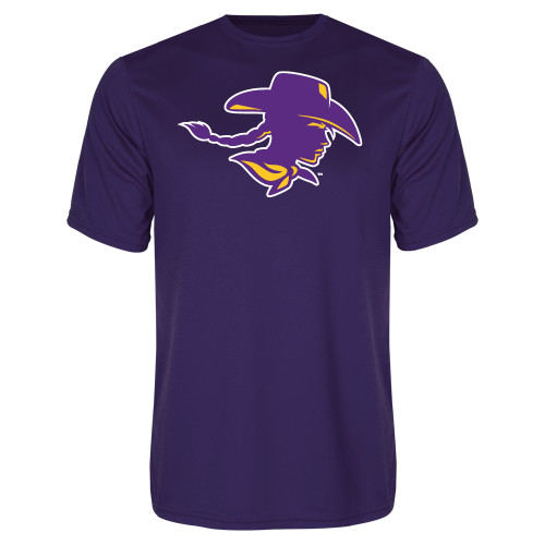  Purple Performance Tee - Cowgirl Head