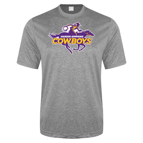  Grey Heather Performance Contender Tee - Primary Logo