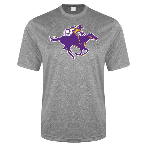  Grey Heather Performance Contender Tee - Cowgirl Riding