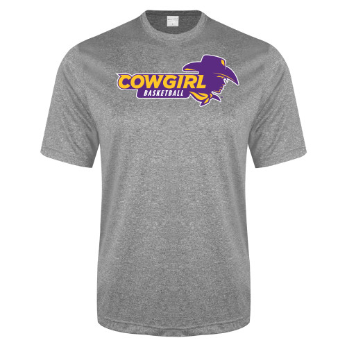  Grey Heather Performance Contender Tee - Cowgirls Basketball